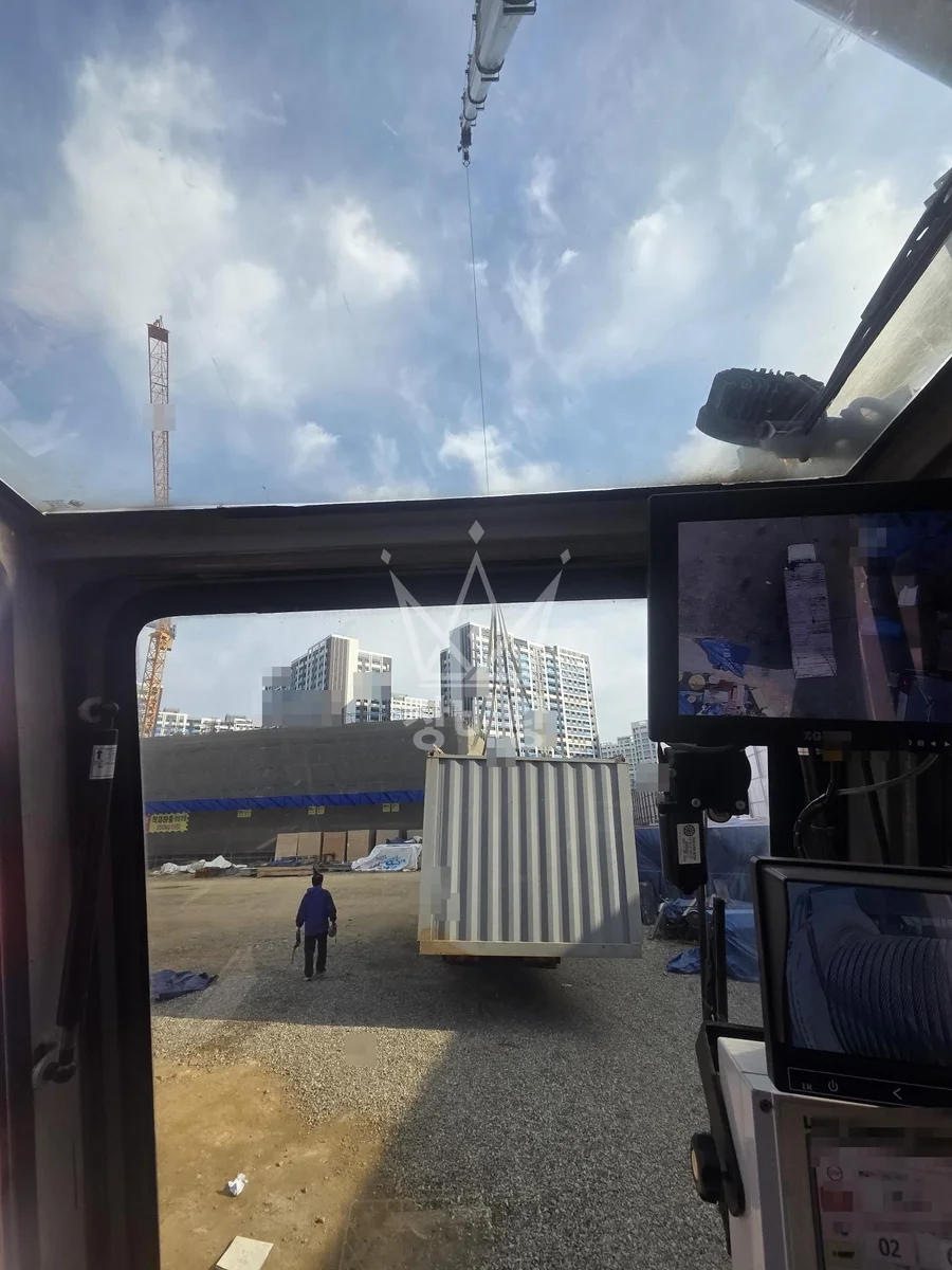 인천 서구 불로동 16톤 크레인 컨테이너 상하차 작업사진 1
