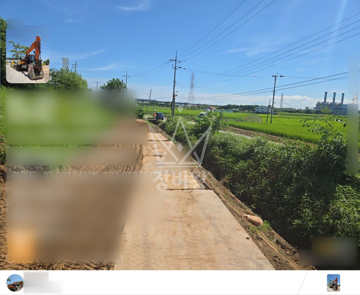 경기 평택시 고덕면 포크레인(굴착기) 지반평탄작업 작업사진 2