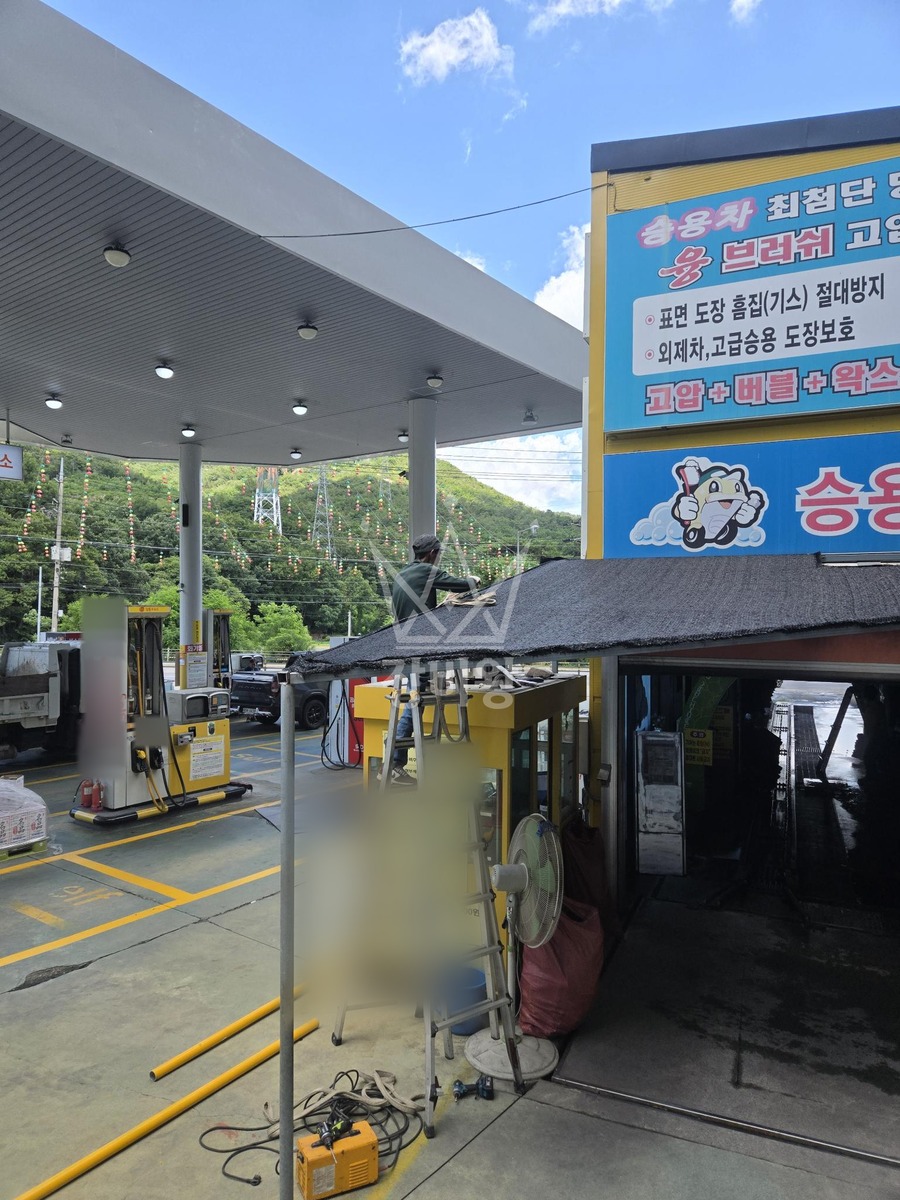 경기 양주시 유양동 5톤 크레인 캐노피 작업사진 1