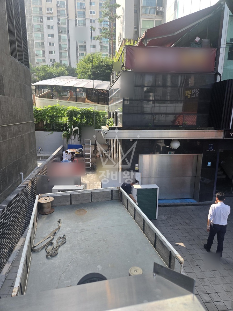 서울 강남구 청담동 5톤 크레인 에어컨실외기양중 작업사진 2