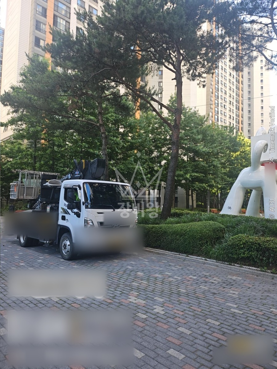 경기 시흥시 배곧동 3.5톤 스카이차 작업 현장 도착사진