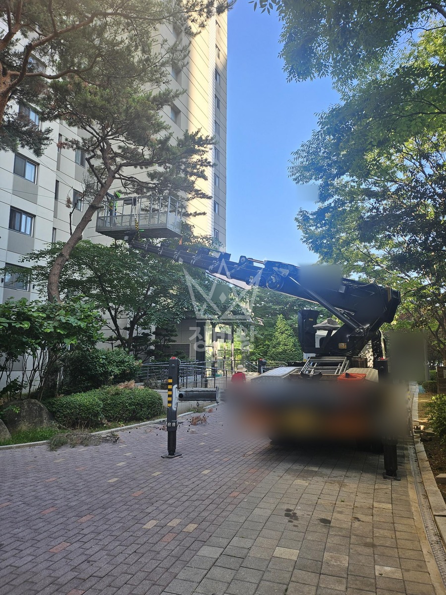 경기 시흥시 배곧동 3.5톤 스카이차 수목방재,전지작업 작업사진 3