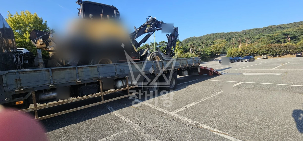 경기 이천시 모가면 포크레인(굴착기) 작업 현장 도착사진