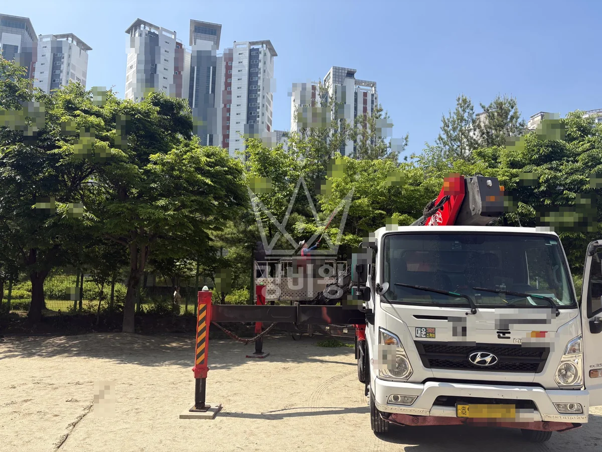 대전 유성구 봉명동 3.5톤 스카이차 전지 작업사진 3