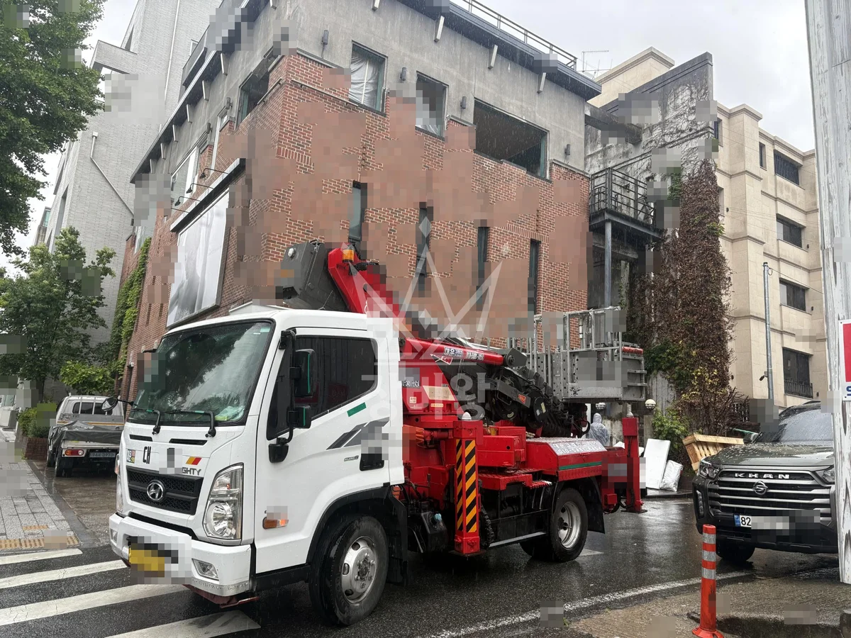 대전 유성구 도룡동 3.5톤 스카이차 자재양중 작업완료사진 1