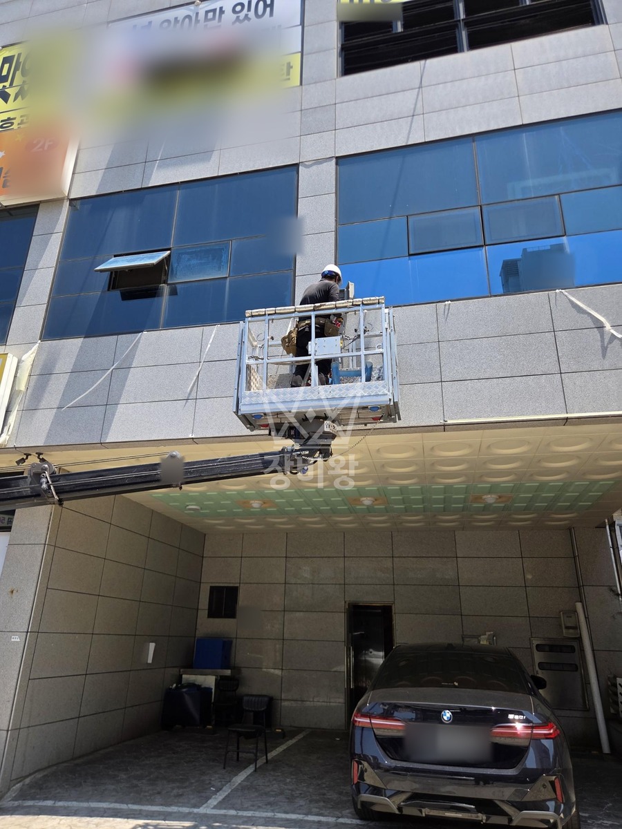 충남 아산시 용화동 3.5톤 스카이차 카메라교체 작업사진 2