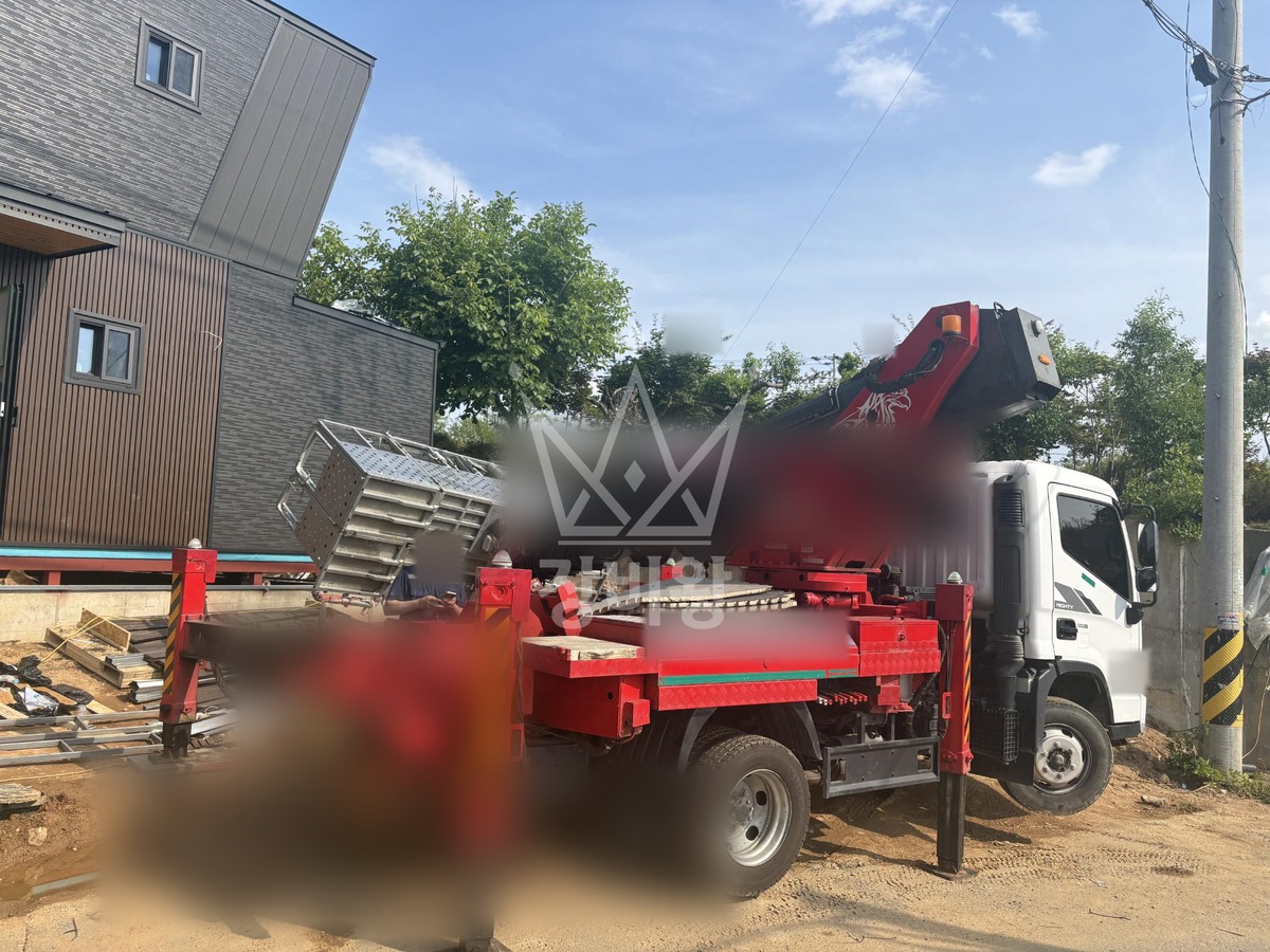 충북 청주시 흥덕구 3.5톤 스카이차 외부 외장제작업 작업완료사진 1