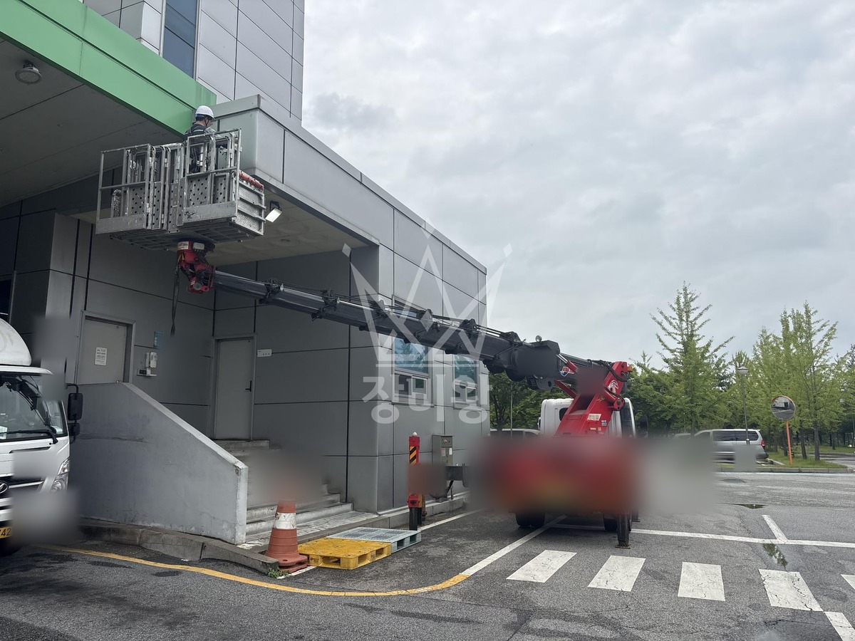 충북 음성군 대소읍 3.5톤 스카이차 cctv 설치 작업사진 1