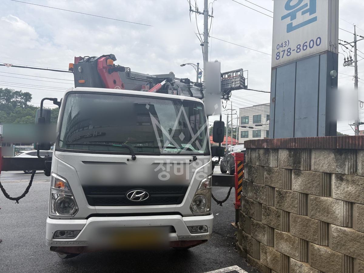 충북 음성군 대소읍 3.5톤 스카이차 cctv 설치 작업사진 2