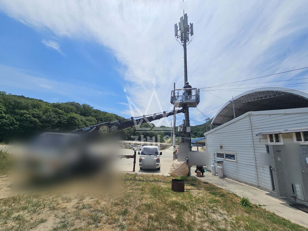경북 김천시 어모면 2.5톤 스카이차 cctv 설치 작업사진 2