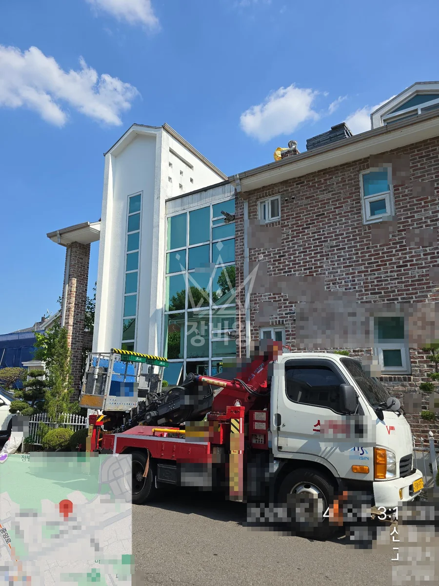 경기 고양시 일산동구 2.5톤 스카이차 옥상자재양중 작업완료사진 1