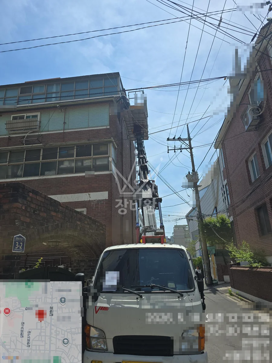 서울 은평구 역촌동 2.5톤 스카이차 조적벽 실리콘작업 작업사진 3