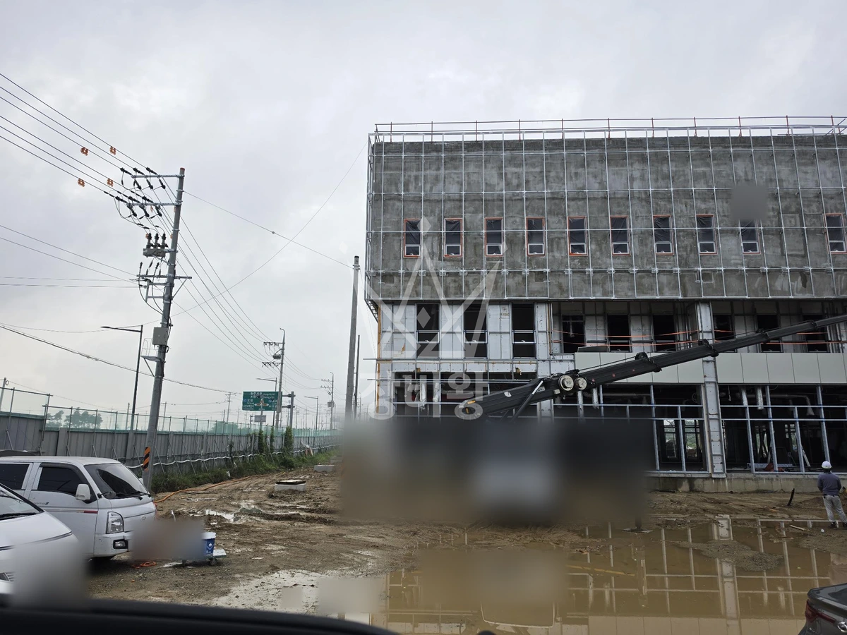 충북 청주시 흥덕구 옥산면 3.5톤 스카이차 작업 현장 도착사진