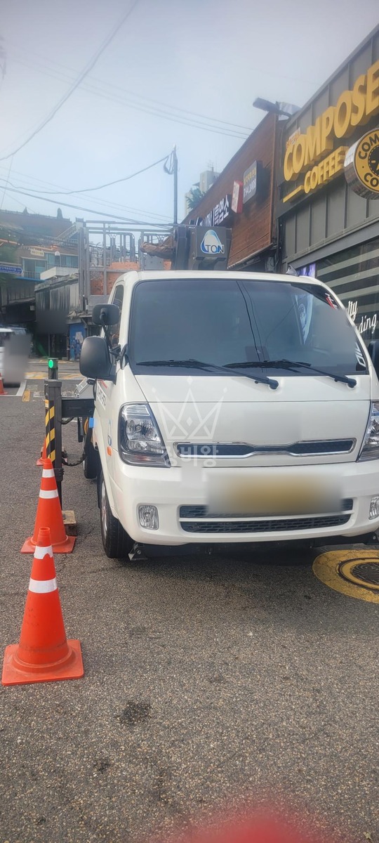 서울 용산구 용산동3가 1톤 스카이차 작업 현장 도착사진