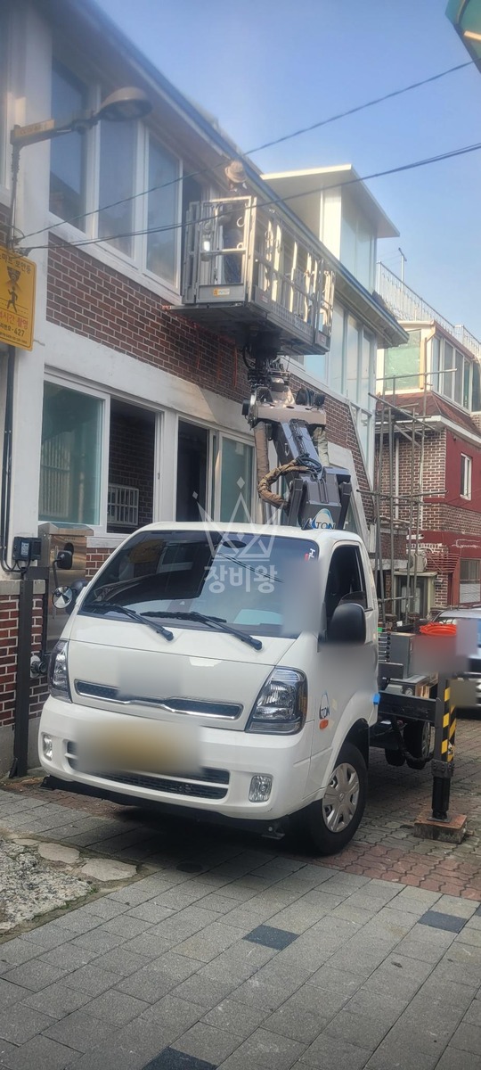 서울 서대문구 창천동 1톤 스카이차 옥상징크작업 작업사진 1