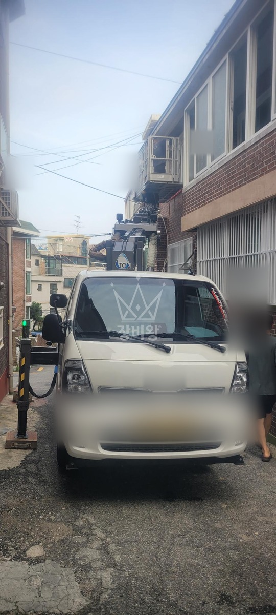 서울 서대문구 창천동 1톤 스카이차 옥상징크작업 작업완료사진 1
