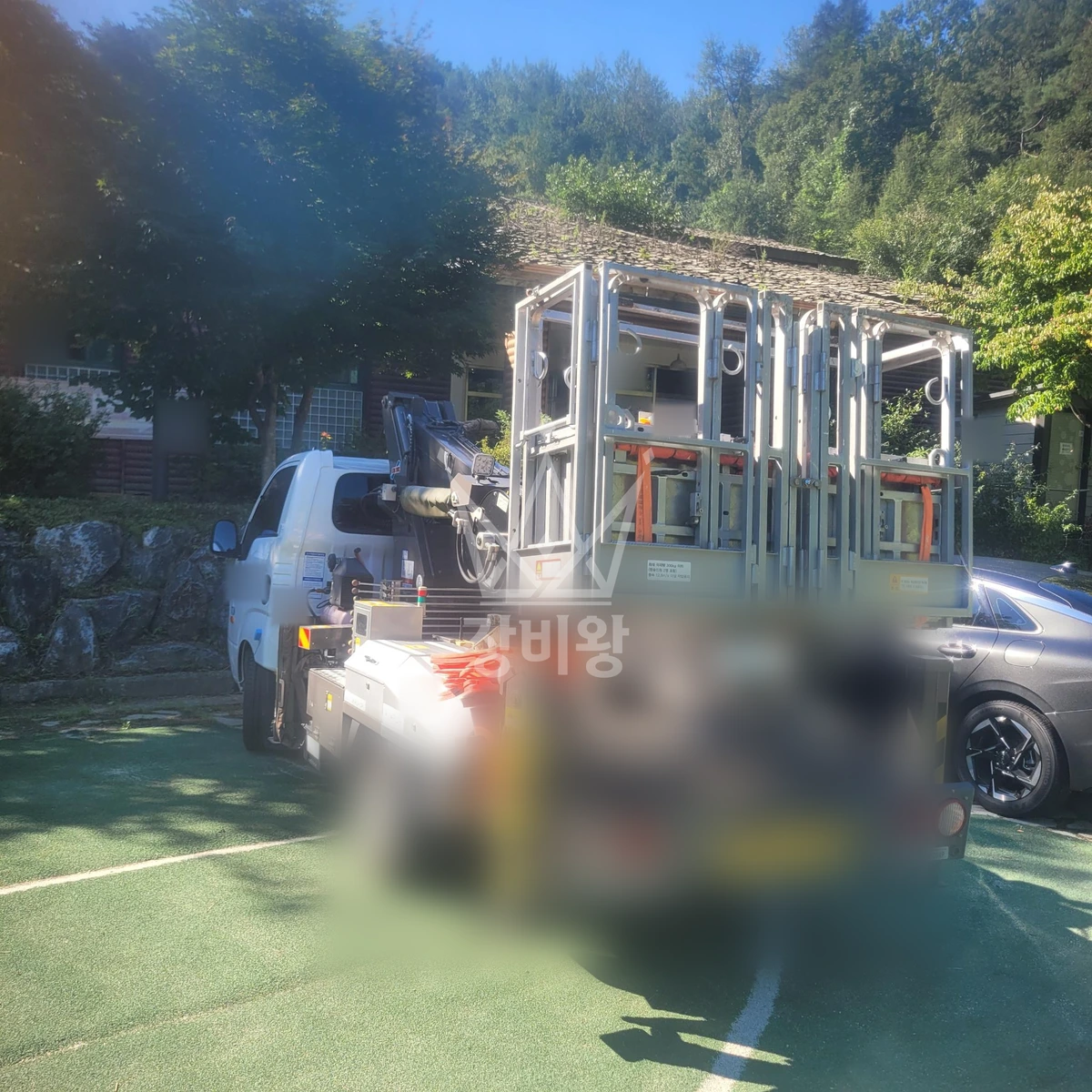 경기 양평군 청운면 1톤 스카이차 작업 현장 도착사진