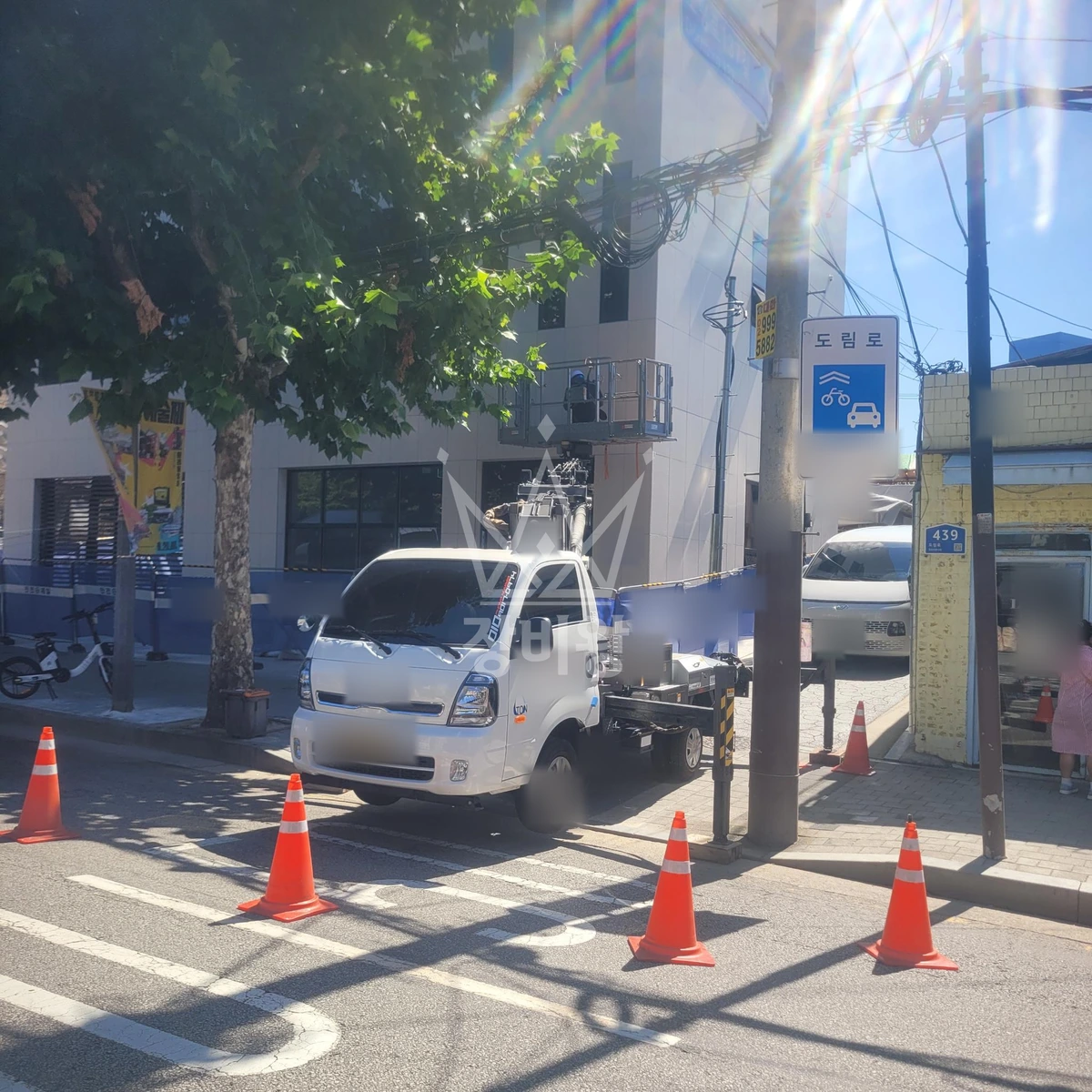 서울 영등포구 문래동2가 1톤 스카이차 카메라작업 작업사진 1