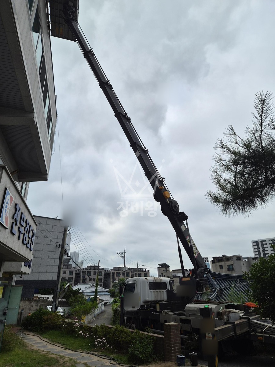 울산 북구 매곡동 3.5톤 스카이차 폐기물 하역 작업사진 3