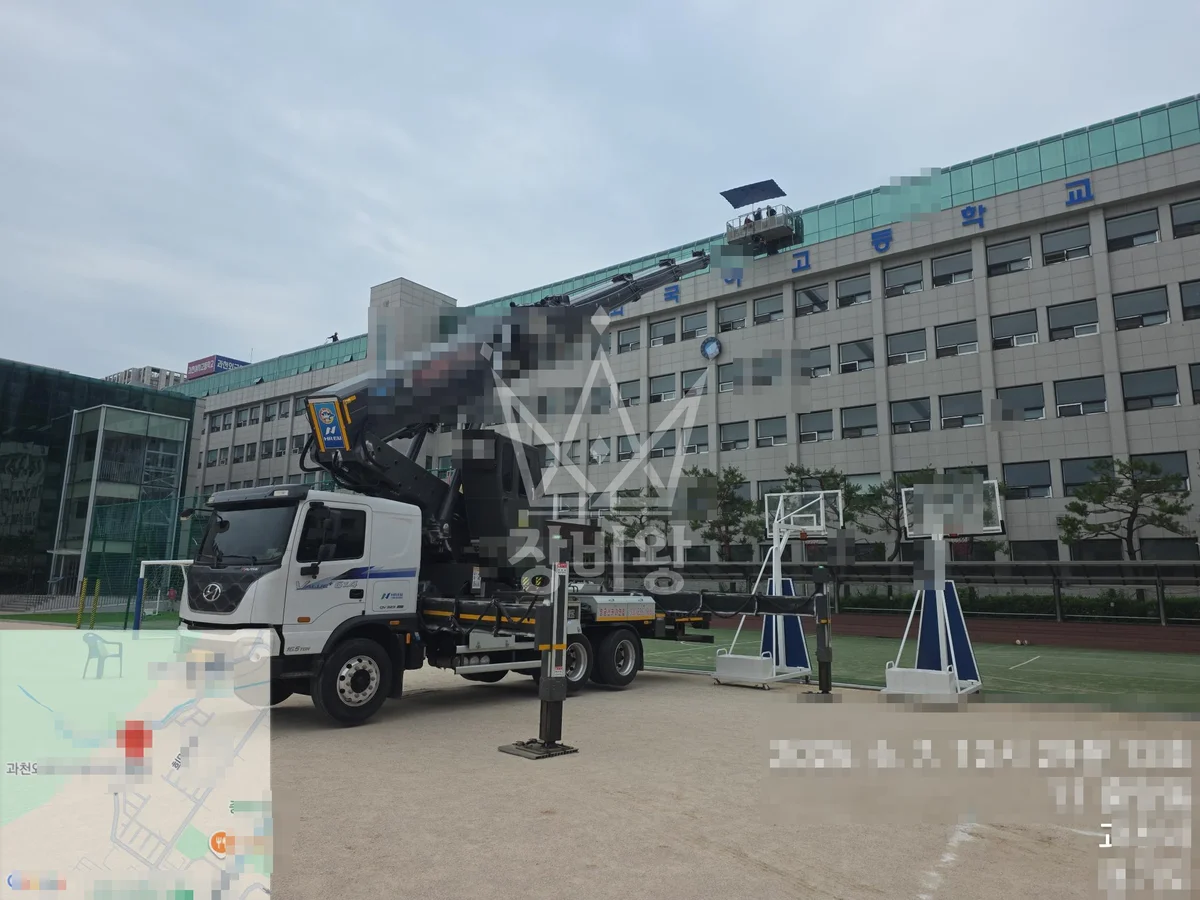 경기 과천시 중앙동 17톤 스카이차 5층 실리콘-코킹 작업사진 2