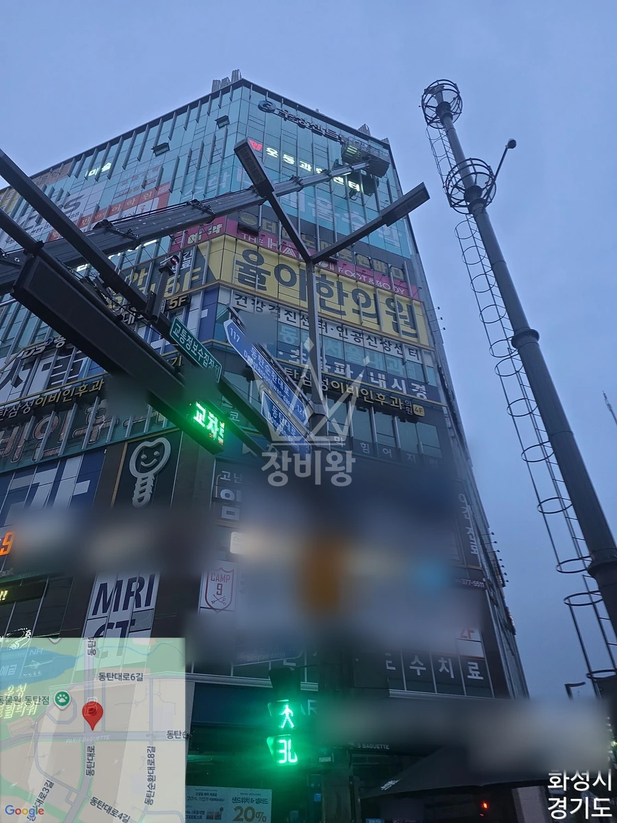 경기 화성시 동탄구 산척동 17톤 스카이차 상가10층유리교체 작업사진 3