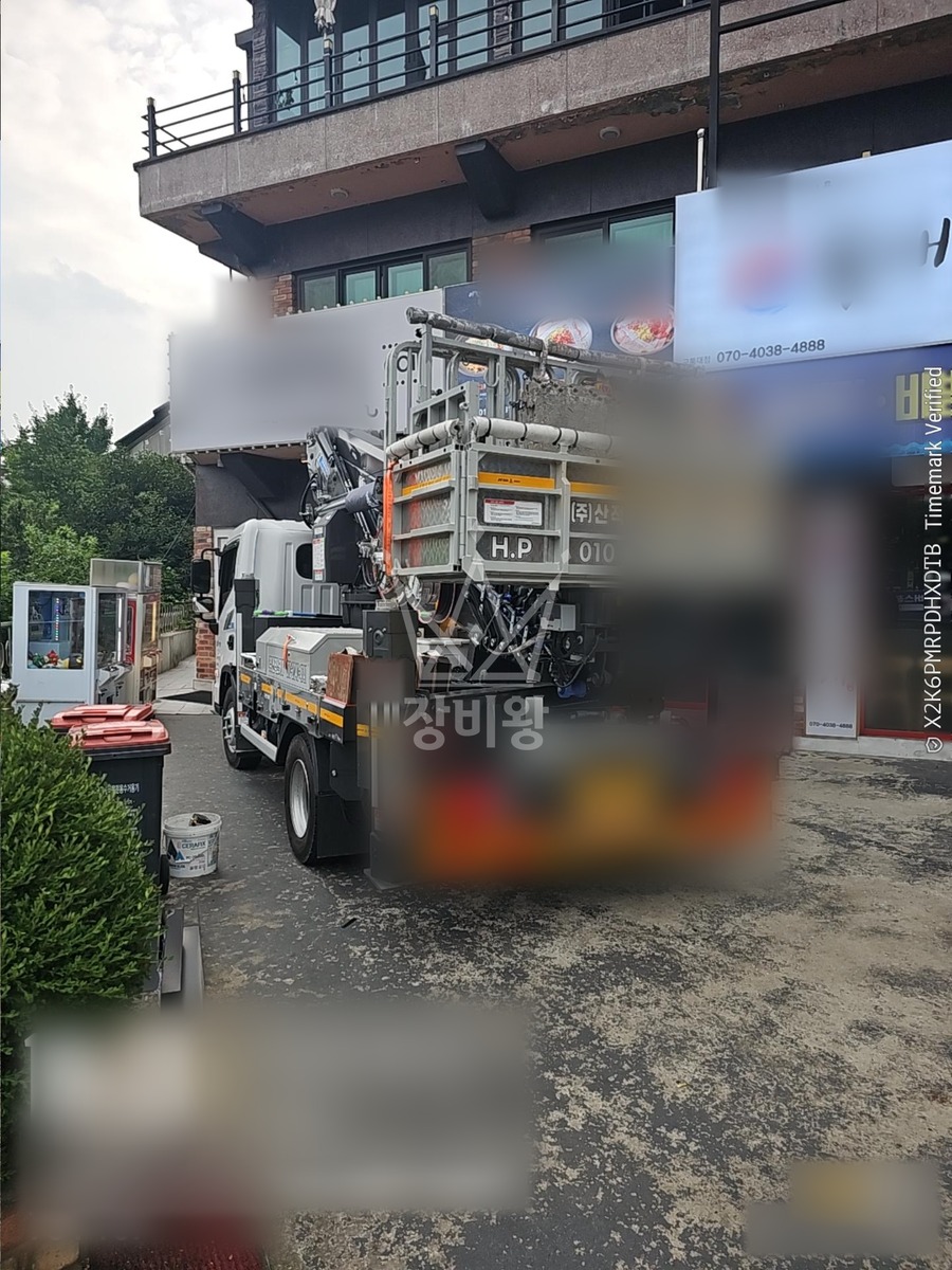 충북 충주시 대소원면 3.5톤 스카이차 페인트 판넬 작업완료사진 1