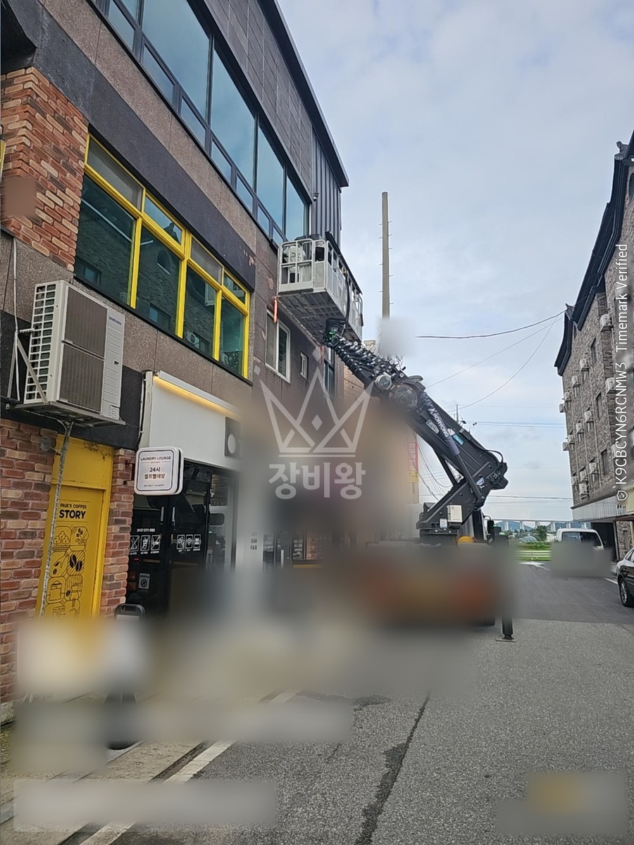 충북 충주시 대소원면 3.5톤 스카이차 페인트 판넬 작업사진 1
