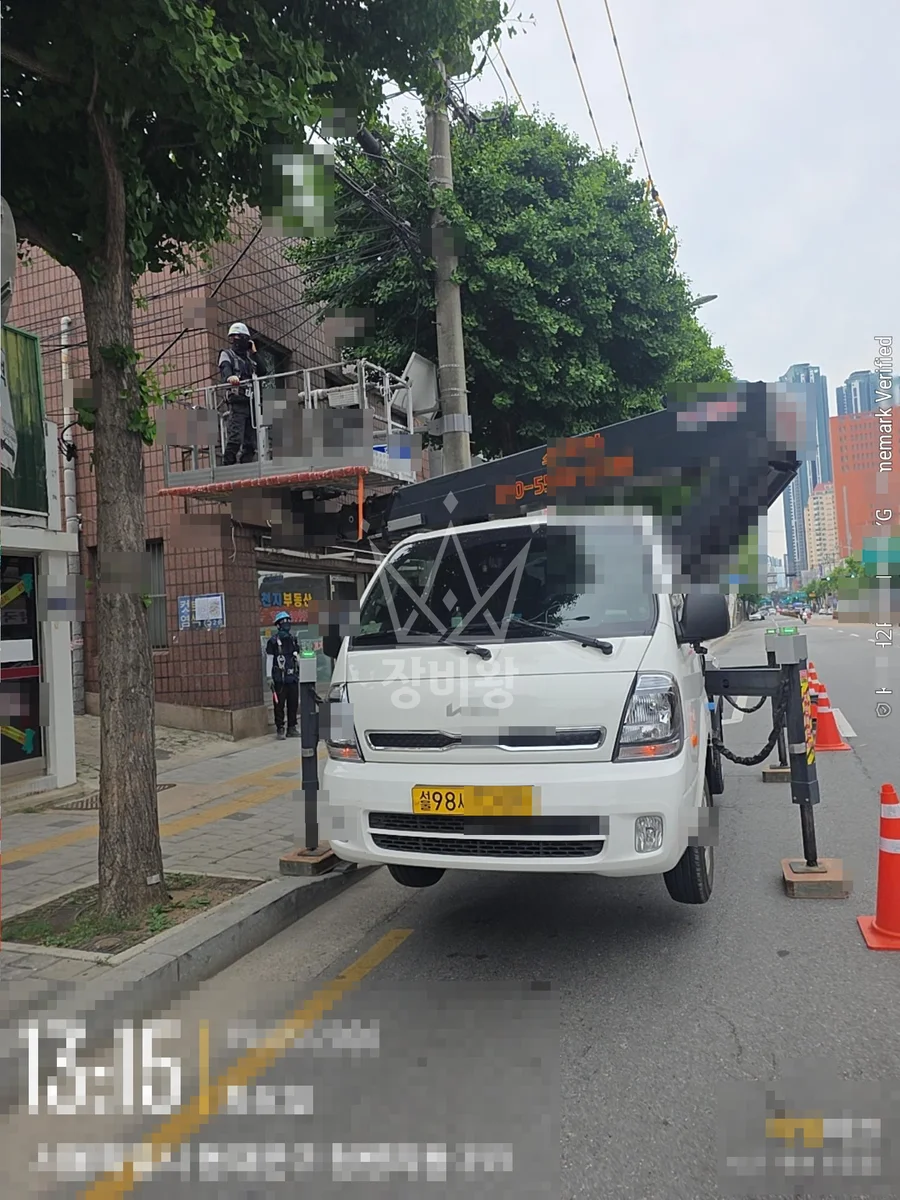 서울 동대문구 청량리동 1톤 스카이차 전선케이블 작업사진 3