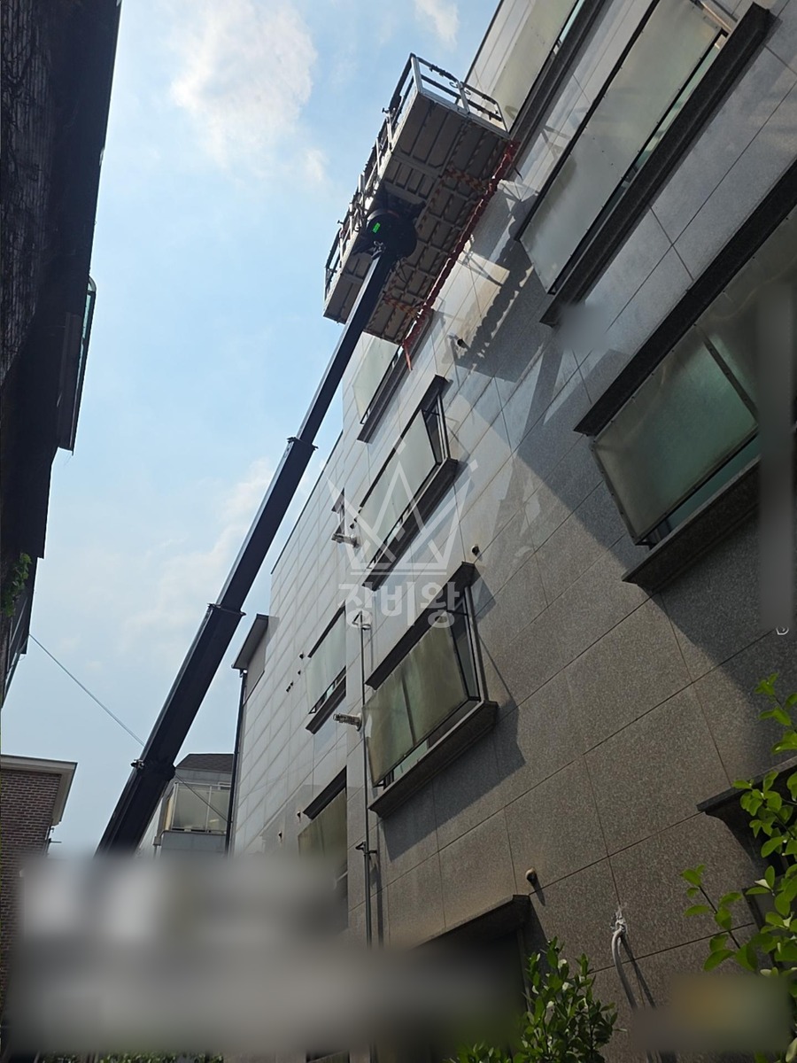 서울 서대문구 창천동 1톤 스카이차 실외기 조정 작업 작업사진 3