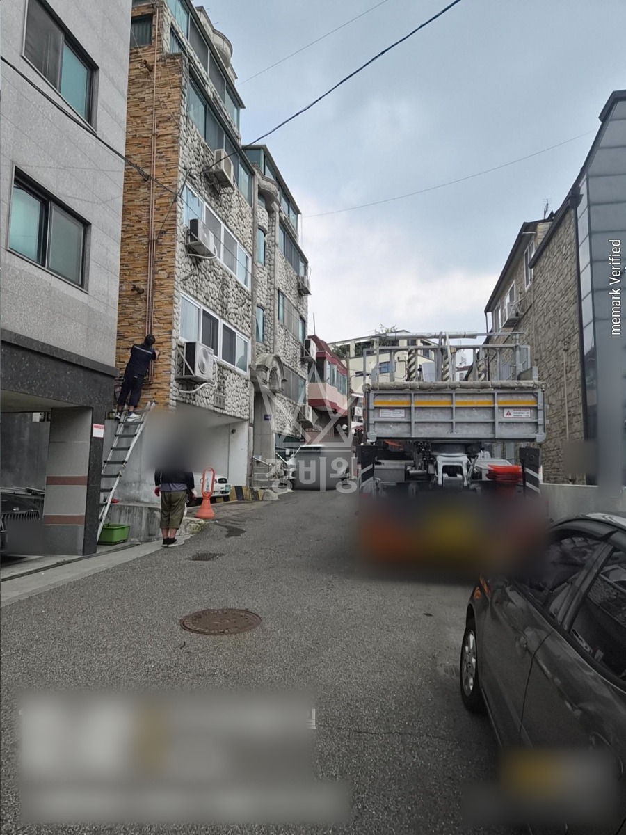 서울 양천구 목동 3.5톤 스카이차 작업 현장 도착사진