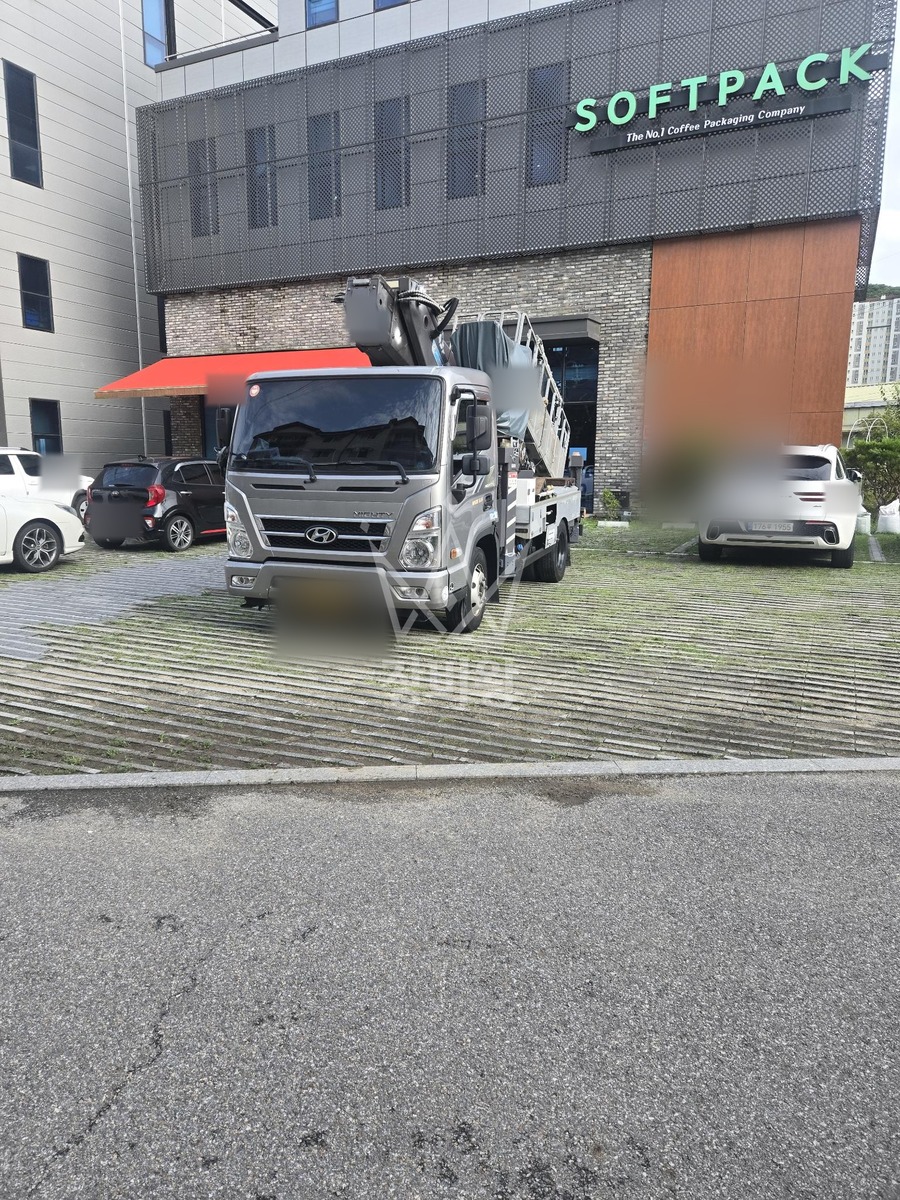 경기 광주시 문형동 3.5톤 스카이차 옥상태양광실측 작업사진 1