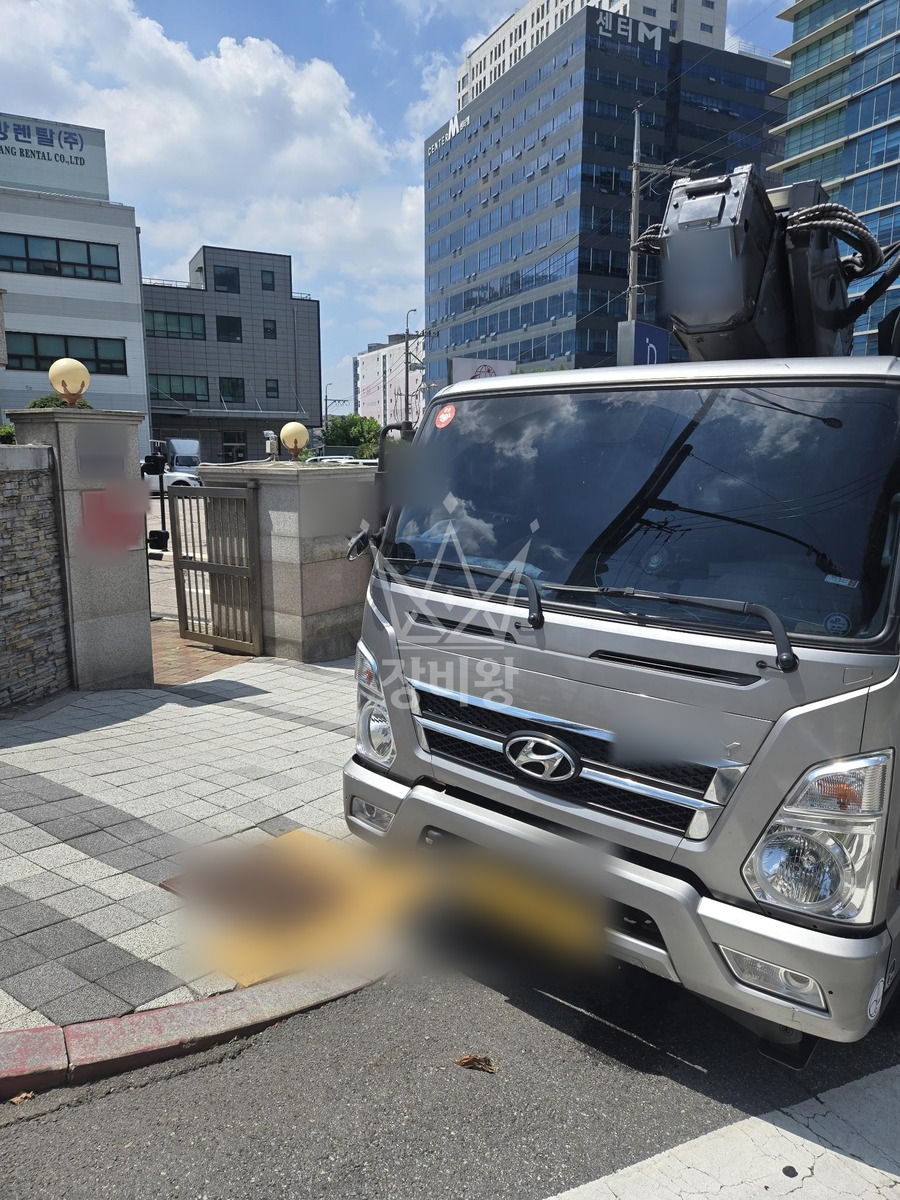 경기 성남시 중원구 상대원동 3.5톤 스카이차 작업 현장 도착사진