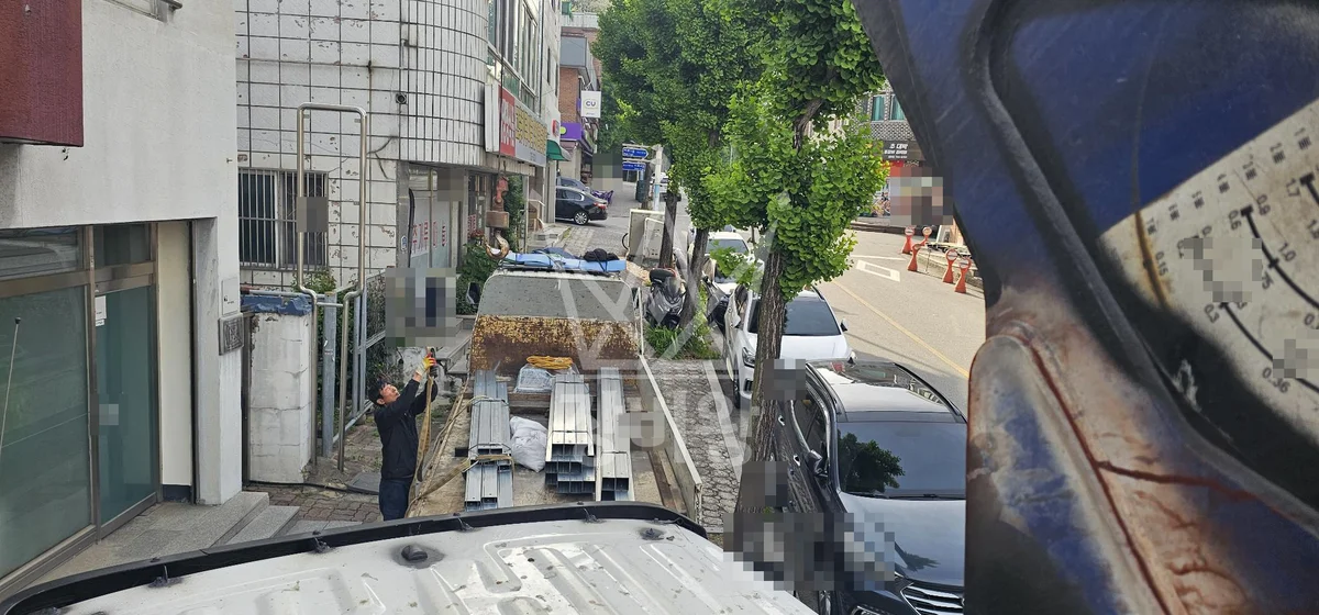 강원 원주시 단계동 5톤 크레인 태양광자재양중 작업완료사진 1