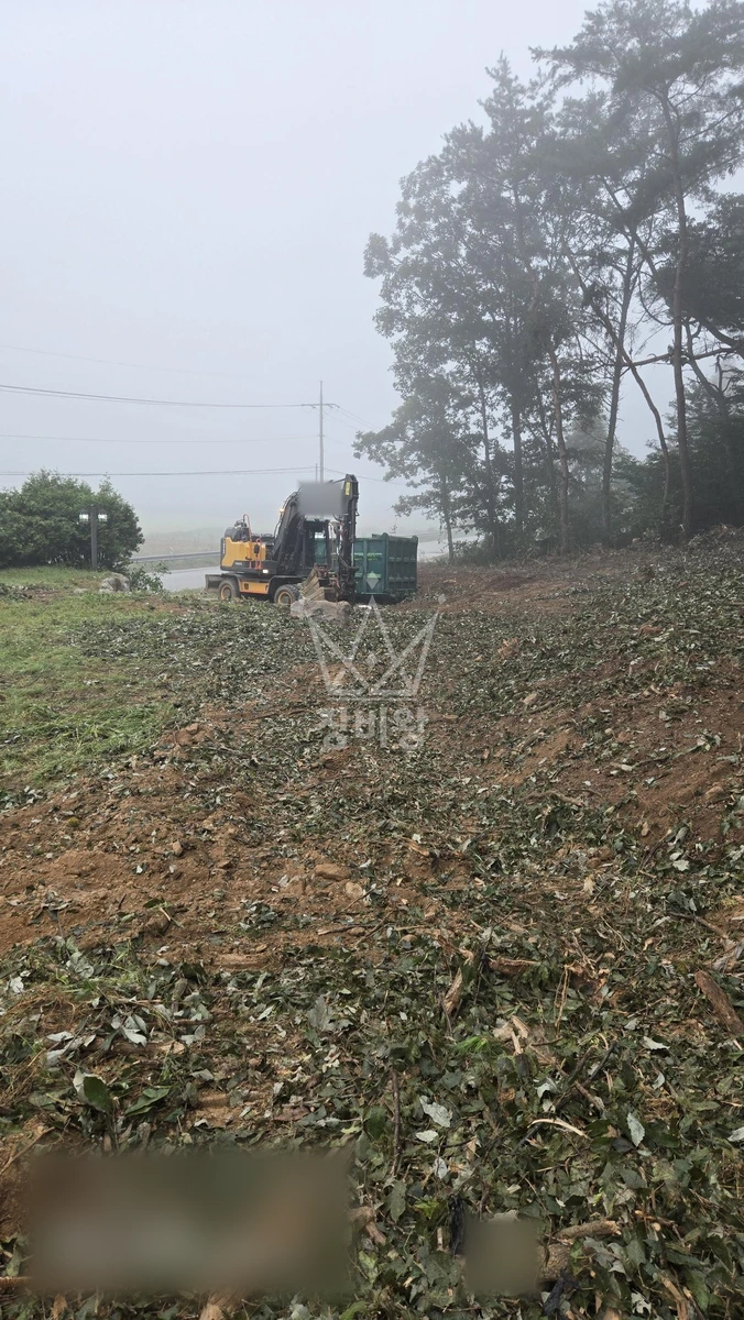 충북 충주시 앙성면 포크레인(굴착기) 작업 현장 도착사진