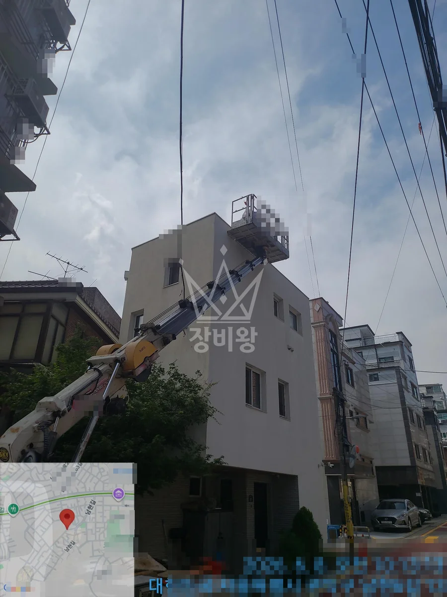 서울 관악구 남현동 1톤 스카이차 2층 외장페인트 작업사진 2