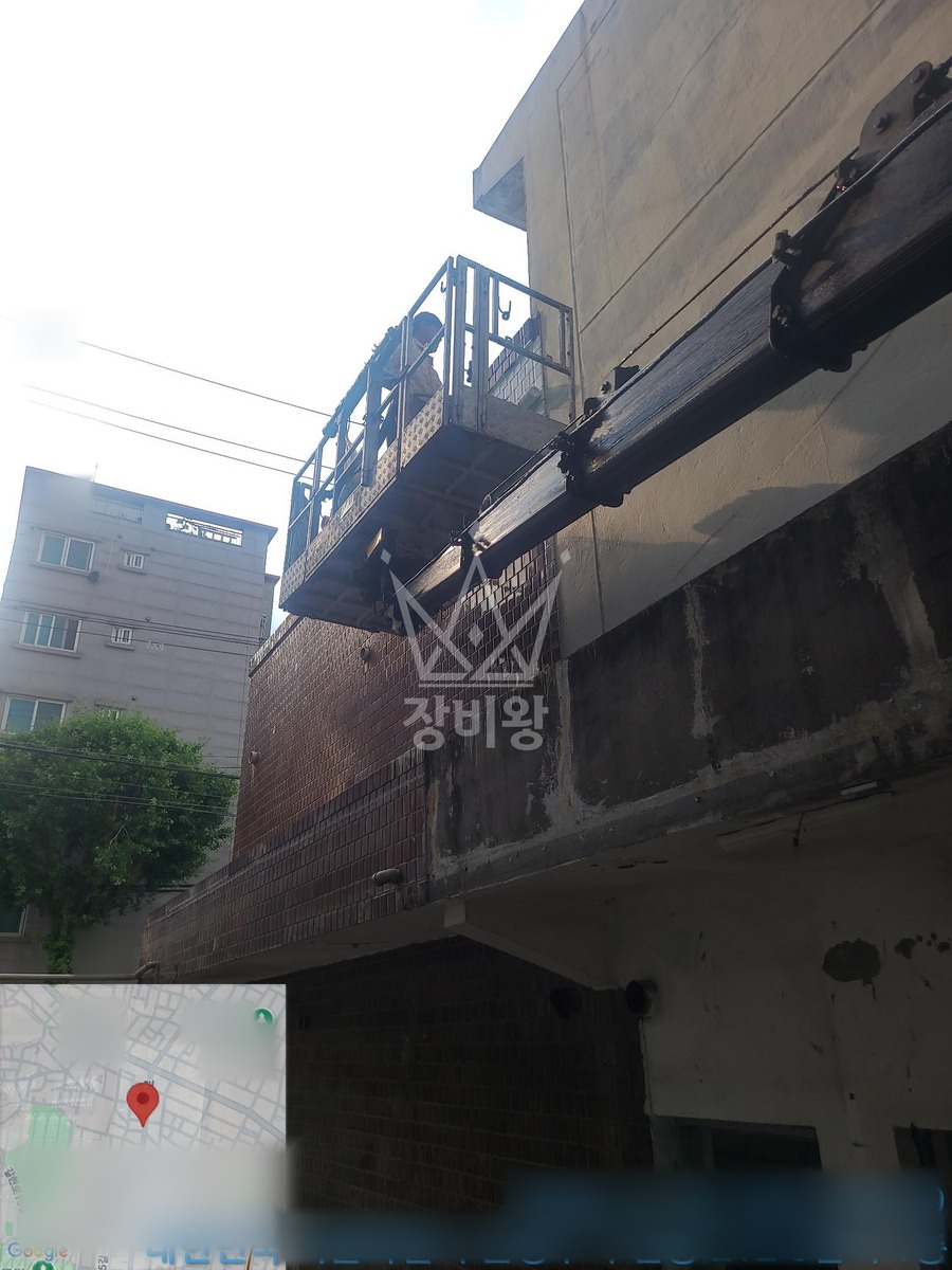 서울 은평구 구산동 1톤 스카이차 외벽 페인트 작업사진 3