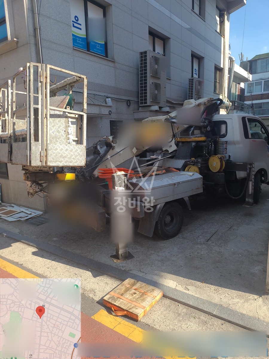 서울 은평구 구산동 1톤 스카이차 외벽 페인트 작업완료사진 1