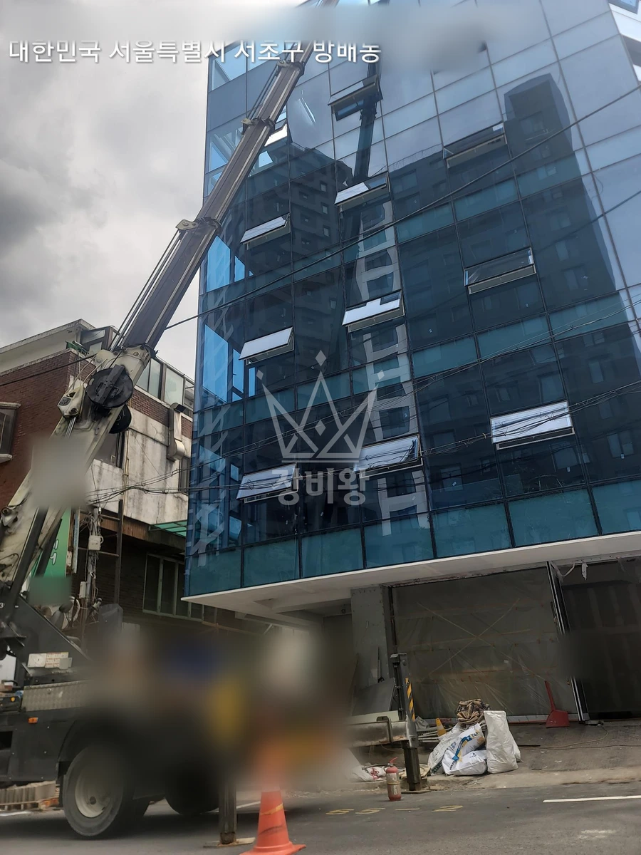 서울 서초구 방배동 5톤 스카이차 외부후레싱작업 작업완료사진 1