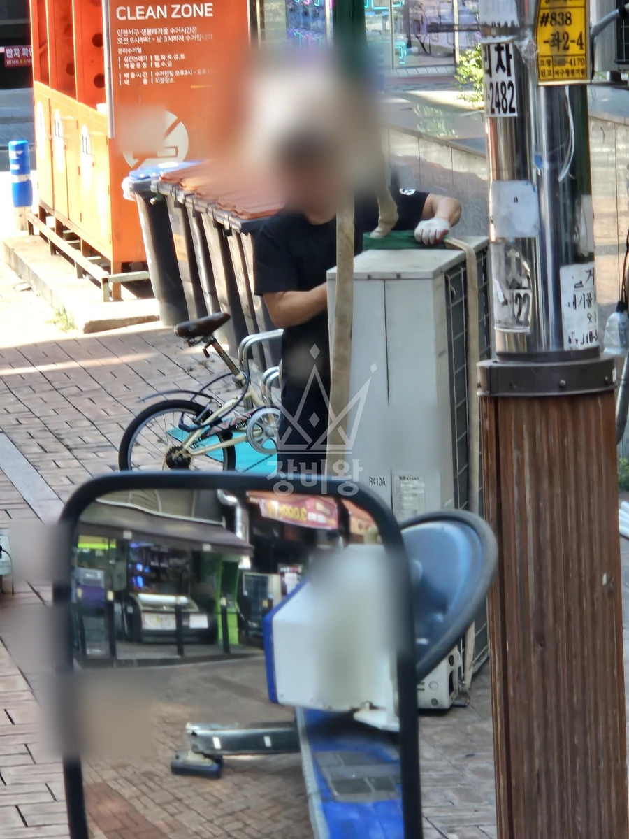 인천 서해구 가정동 13톤 크레인 실외기 양중 작업사진 1
