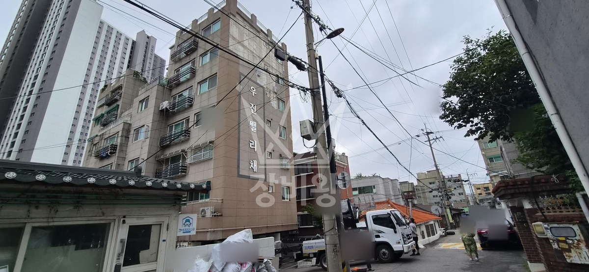 인천 미추홀구 숭의동 3.5톤 스카이차 외부앙카작업 작업완료사진 1
