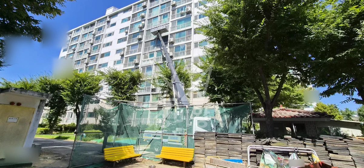 경기 시흥시 정왕동 3.5톤 스카이차 에어컨실외기-방진패드 작업사진 3
