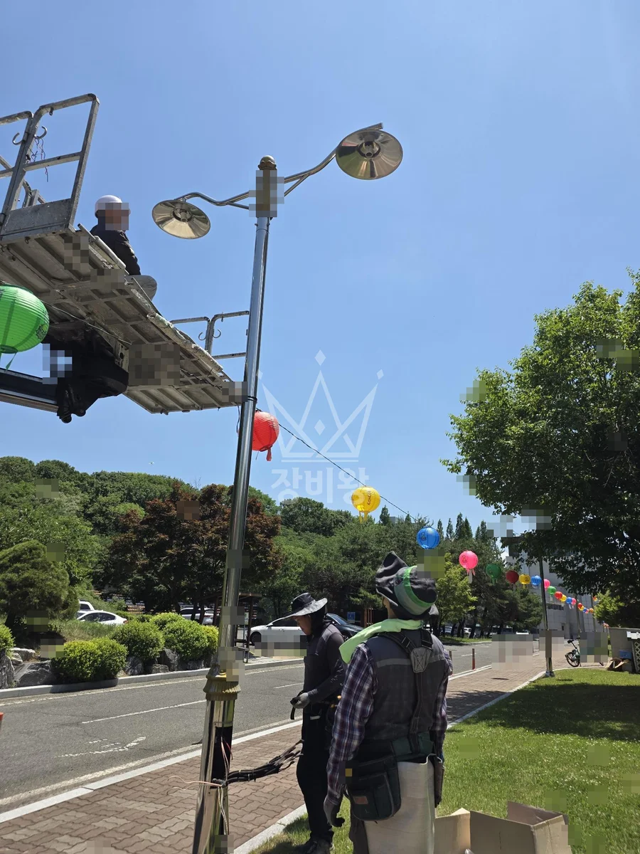 경북 경주시 석장동 1톤 스카이차 가로등작업 작업사진 2
