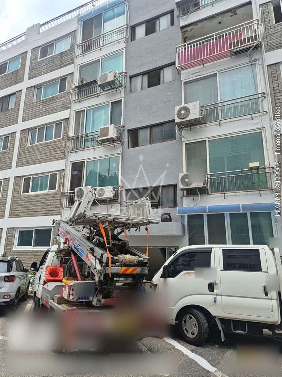인천 부평구 산곡동 1톤 사다리차 작업 현장 도착사진
