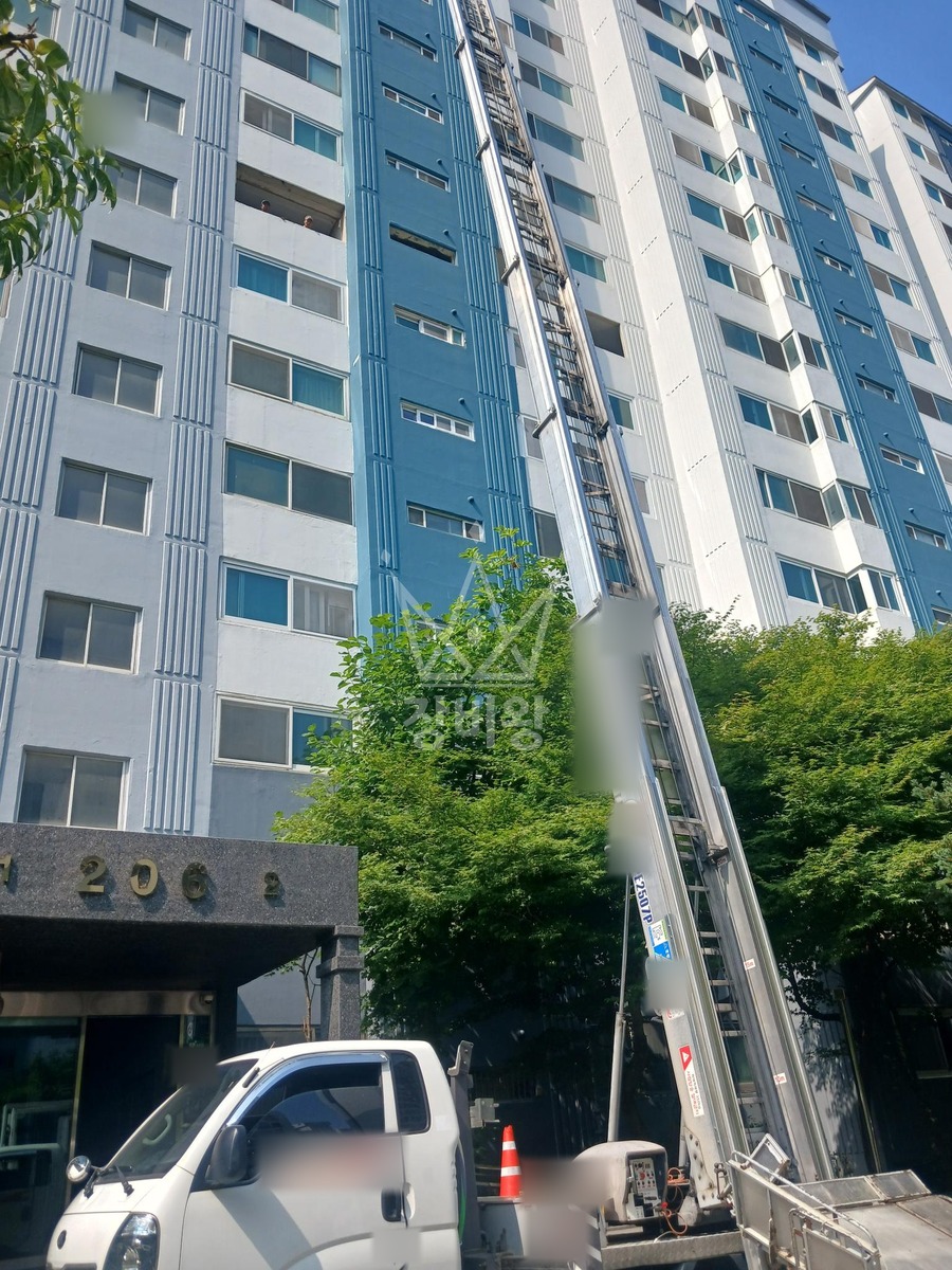 경기 고양시 일산서구 1톤 사다리차 작업 현장 도착사진