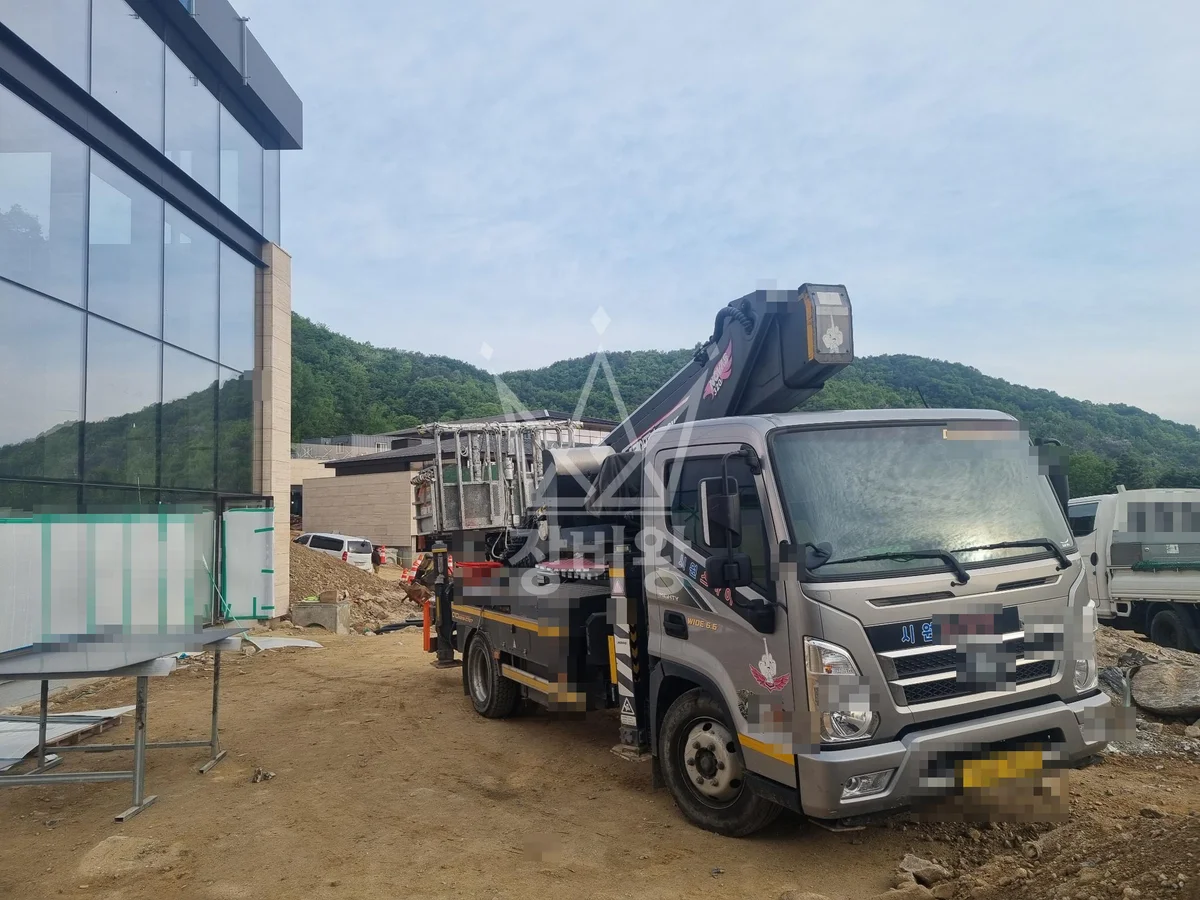 경기 양평군 강하면 3.5톤 스카이차 작업 현장 도착사진