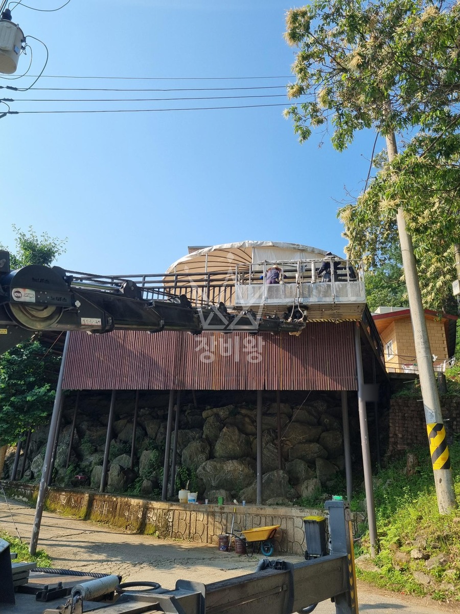 경기 양평군 양서면 3.5톤 스카이차 페이트도색 작업사진 2