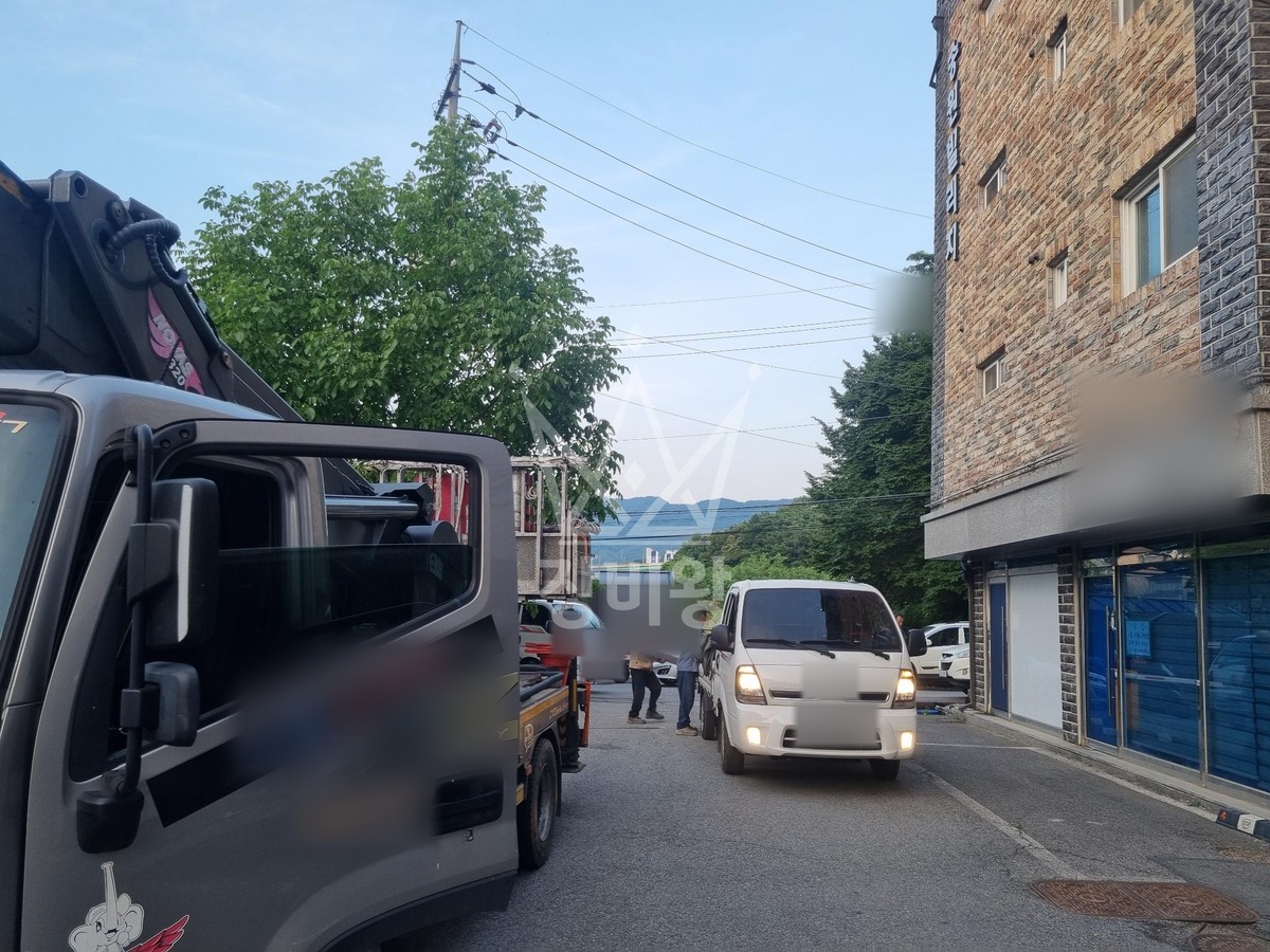 경기 남양주시 진접읍 3.5톤 스카이차 렉산 시공 작업완료사진 1