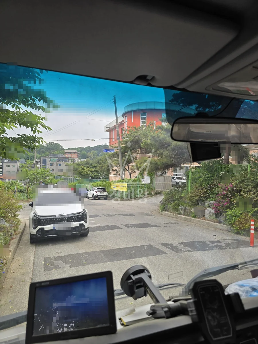 충남 아산시 온천동 3.5톤 스카이차 작업 현장 도착사진