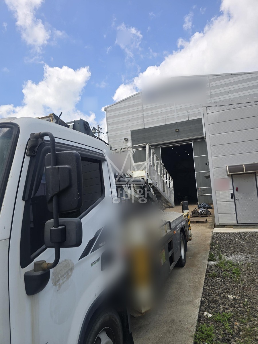 충남 당진시 석문면 3.5톤 스카이차 작업 현장 도착사진
