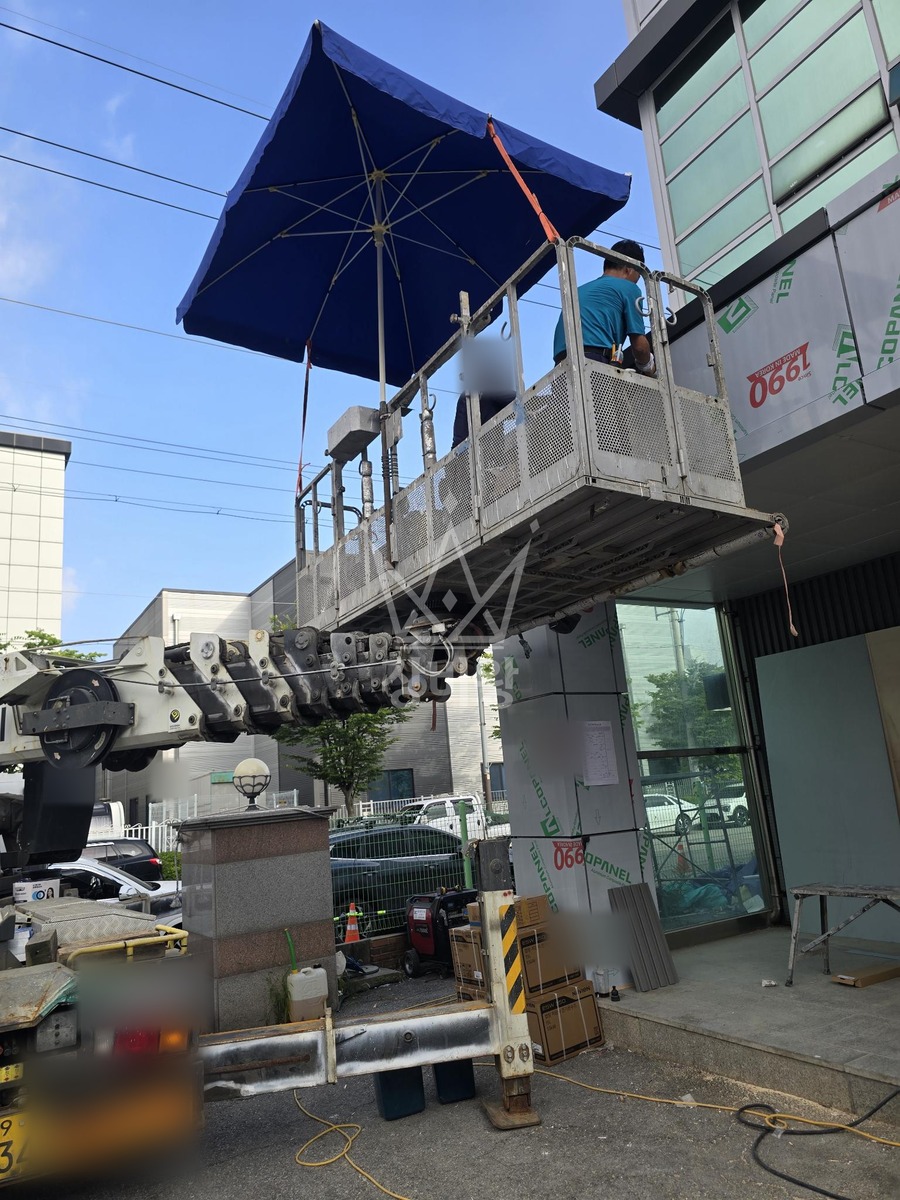 경기 화성시 동탄구 방교동 3.5톤 스카이차 작업 현장 도착사진